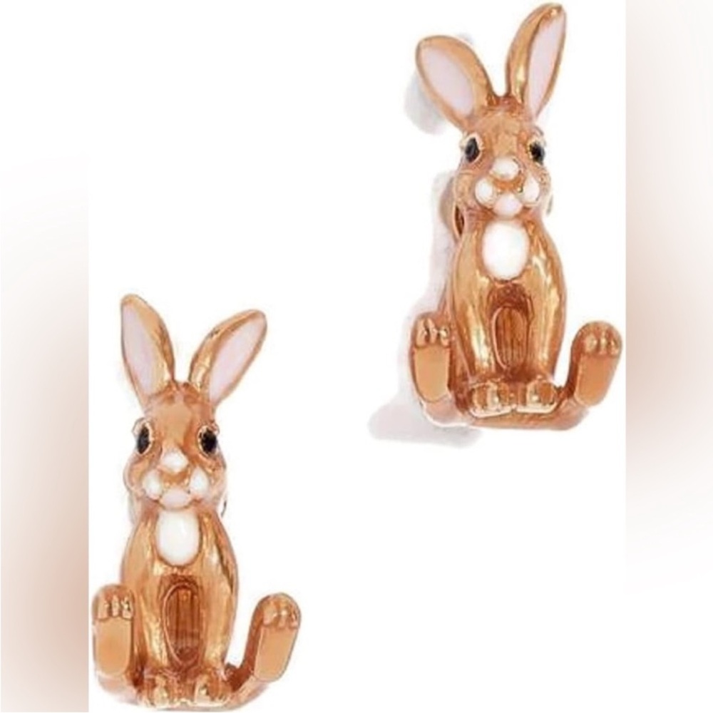 KATE SPADE NEW YORK ♠️
SMALL BUNNY FRONT-BACK
JACKET STUD EARRINGS 🐰 - Picture 4 of 8